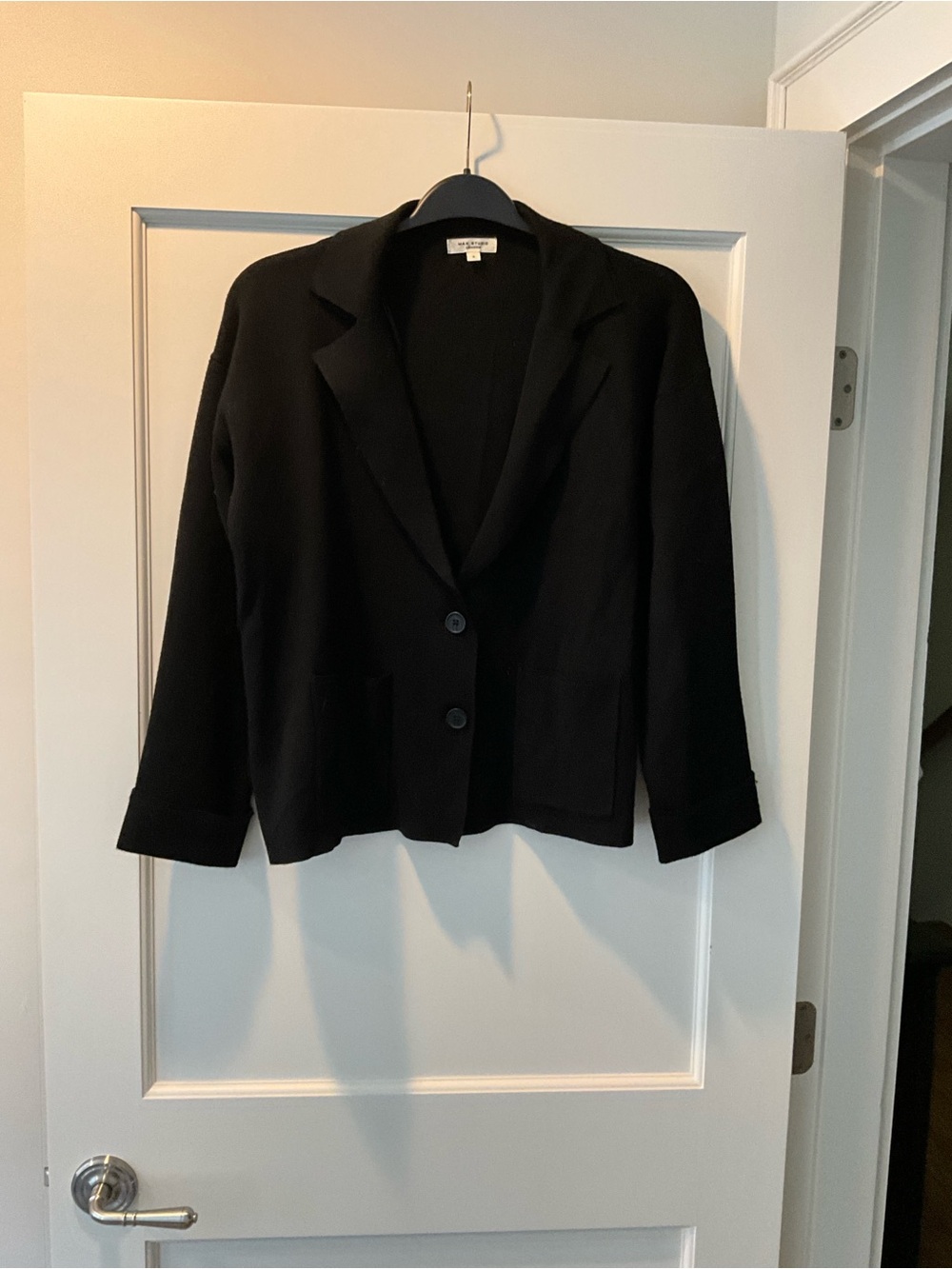 Max Studio Black Knit Cardigan Blazer